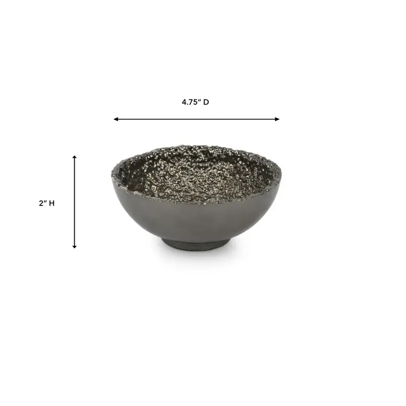 Jerome Collection Small Bowl Charcoal - 4.75 in Dia x 2 Jerome Collection Small Bowl Charcoal - 4.75 in Dia x 2