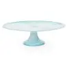 Impresa Collection Cake Plate Teal - 13 in Dia x 4 in H
