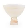 Impresa Collection Footed Bowl Tan - 4 in Dia x 2 in H