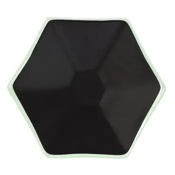 My Glass Studio Tasting Plate, Black - Set of 24 - Dia: 12 cm, H: 2 cm