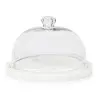 Geneva Collection Small Snack Platter With Dome - 4 in Dia x 4 in H