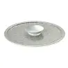 My Glass Studio Appetizer Server, Grey - Set of 6 - Dia: 39 cm, H: 4 cm