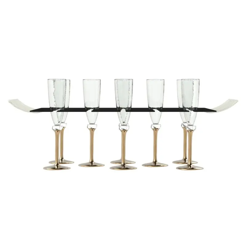 My Glass Studio Canape Tray, Black - Set of 4 - 69.0 x 30.0 x 4 cm My Glass Studio Canape Tray, Black - Set of 4 - 69.0 x 30.0 x 4 cm