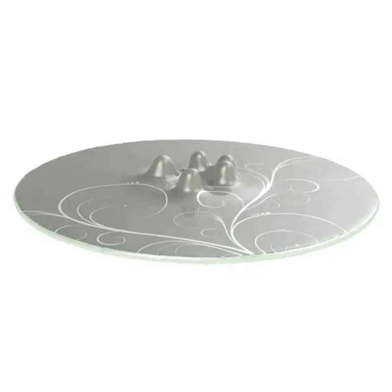 My Glass Studio Canape Tray, Grey - Set of 6 - Dia: 42 cm, H: 4 cm My Glass Studio Canape Tray, Grey - Set of 6 - Dia: 42 cm, H: 4 cm