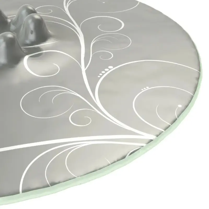 My Glass Studio Canape Tray, Grey - Set of 6 - Dia: 42 cm, H: 4 cm My Glass Studio Canape Tray, Grey - Set of 6 - Dia: 42 cm, H: 4 cm