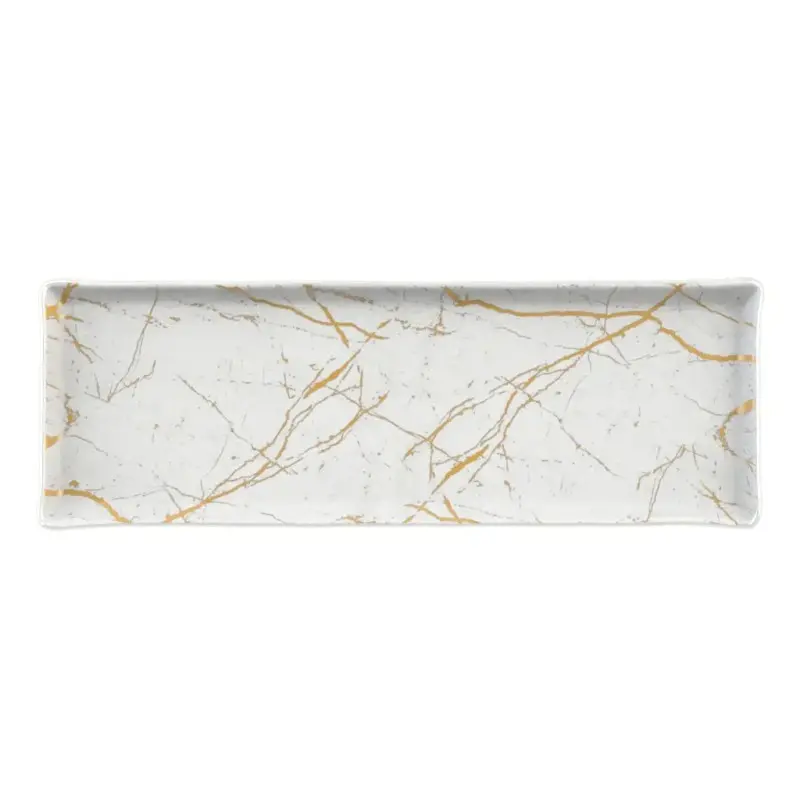 My Glass Studio Serving Platter, White - Set of 4 - 49.0 x 17.0 x 2 cm