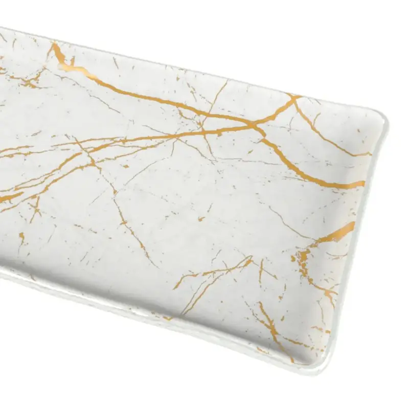My Glass Studio Serving Platter, White - Set of 4 - 49.0 x 17.0 x 2 cm