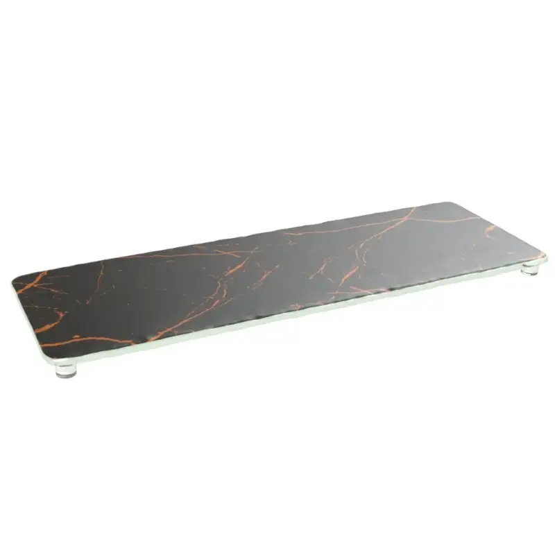 My Glass Studio Footed Board, Grey - Set of 3 - 50.0 x 18.0 x 2 cm My Glass Studio Footed Board, Grey - Set of 3 - 50.0 x 18.0 x 2 cm