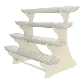 My Glass Studio Serving Bowl & Stand, Cream - Set of 2 - 61.0 x 45.0 x 49.0 cm