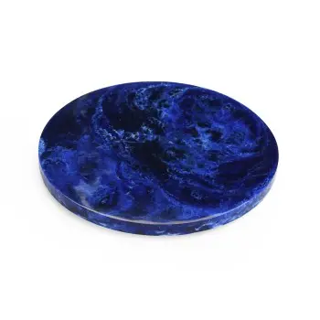 Fortuna Collection Small Footed Platter Cobalt Blue - 7.75 in Dia x 0.7 in H