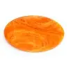 Fortuna Collection Large Footed Platter Tangerine - 7.75 in Dia x 0.7 in H