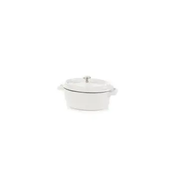 Fonda Collection Mini Oval Cocotte Grey - 5 in L x 3.7 in W x 2 in H - 9 oz