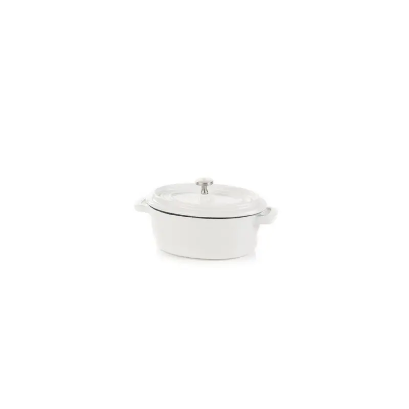 Fonda Collection Mini Oval Cocotte Grey - 5 in L x 3.7 in W x 2 in H - 9 oz