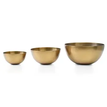 Bombay Collection Small Bowl Vintage Gold - 7.9 in Dia x 3.5 in H