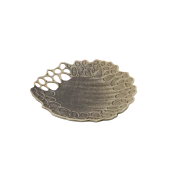 Handcrafted Stoneware Organic Plate in Stone Finish - Dia: 23 cm H: 3 cm - Case of 6