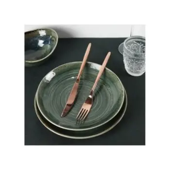 Pintinox Stainless Steel Elegant Olivia Treasure Copper Coffee Spoon - Set of 24