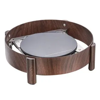 Bon Chef Slim Induction Stand - 1/2 Size - Round - Mahogany