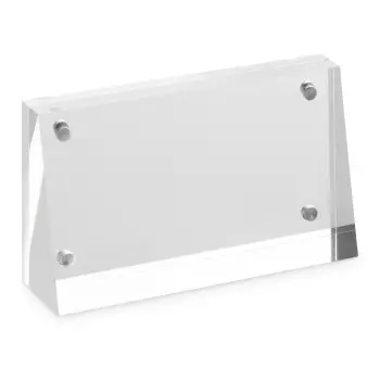 Bon Chef Angled Acrylic Table Sign - Magnetized - 3.5" x 2" x 1"