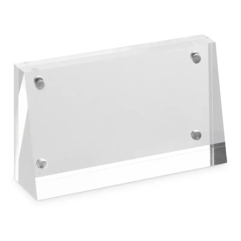 Bon Chef Angled Acrylic Table Sign - Magnetized - 3.5" x 2" x 1"