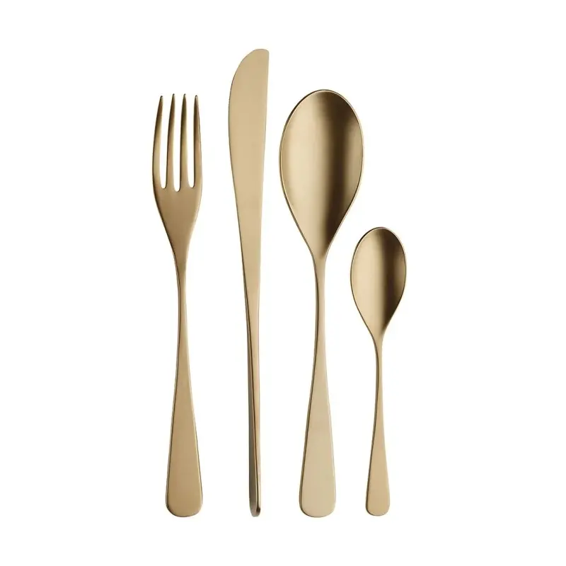 Pintinox Stainless Steel Elegant Audrey Velvet Honey Moka Spoon - Set of 24