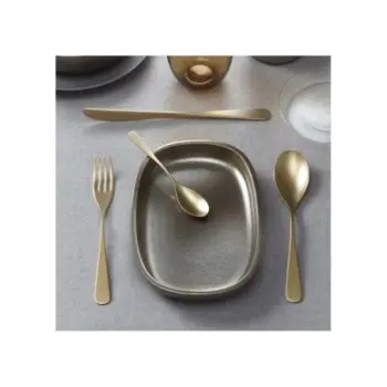 Pintinox Stainless Steel Elegant Audrey Velvet Honey Standing Dessert Knife - Set of 24