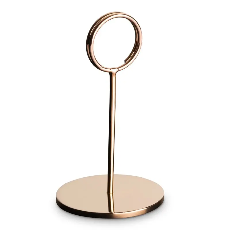 Bon Chef Table Card Stand - Spiral Clip - Rose Gold PVD