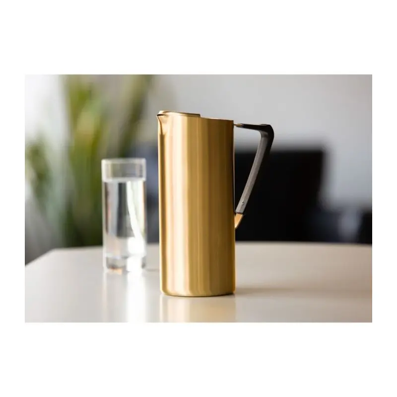 Service Ideas Water Pitcher 64 Ounce Vintage Gold Finish