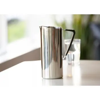 Service Ideas Water Pitcher 64 Ounce Polished Stainless Steel