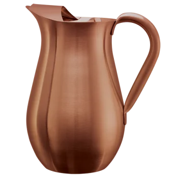 Service Ideas Bell Pitcher 2 Liter Brushed Finish With Guard Rose Gold
