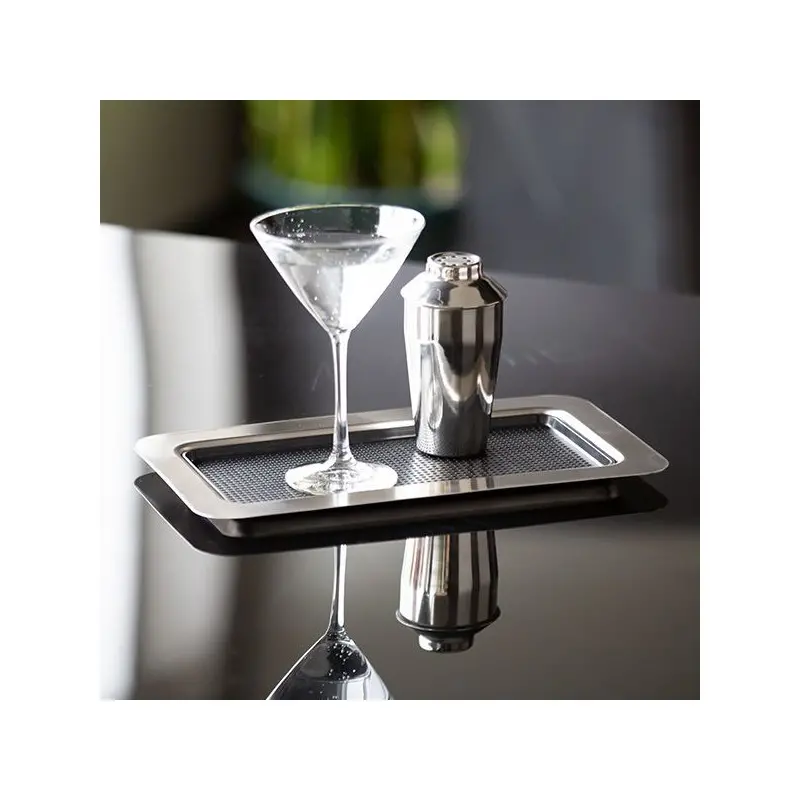 Service Ideas Tray 18 8 Stainless Steel With Insert 13.5 x 7.5