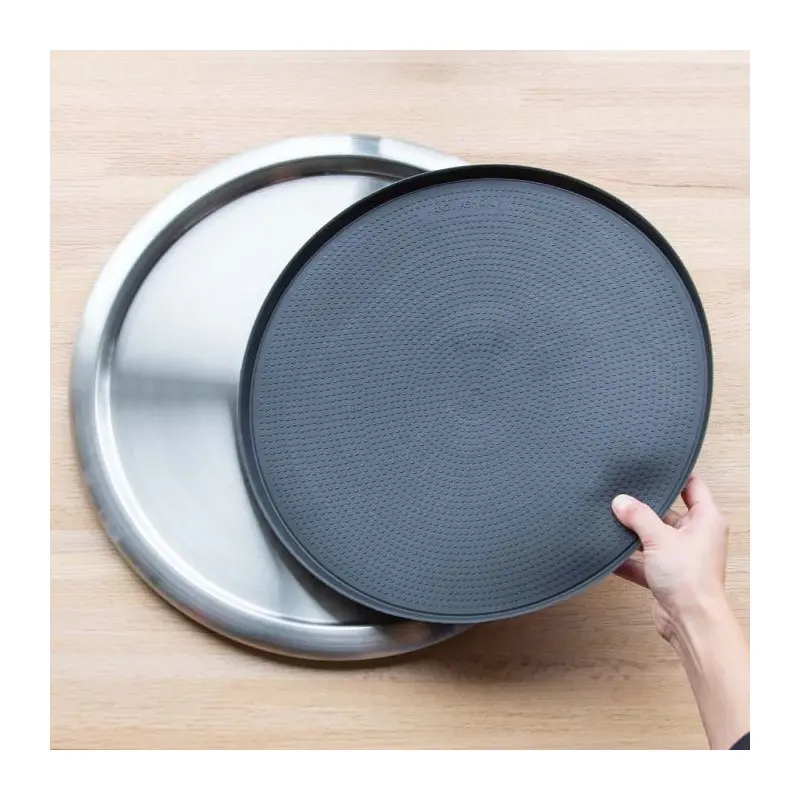 Service Ideas Tray 18 8 Dark Tungsten With Removable Insert 14 x 12