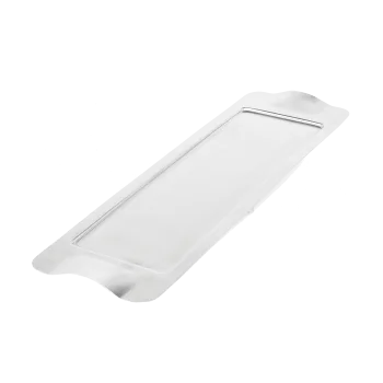 Service Ideas Rectangular Tray Stainless Steel 20 x 6 Polished Finish