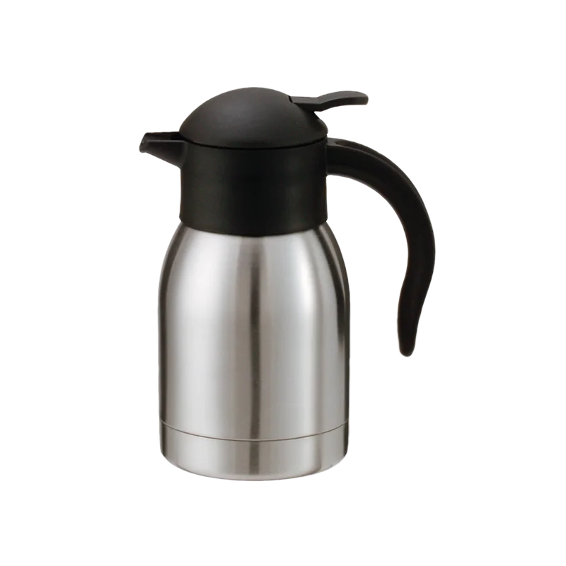 Service Ideas Server 0.6 Liter Push Button Stainless Steel Lined Brushed Finish - Set of 6 pieces