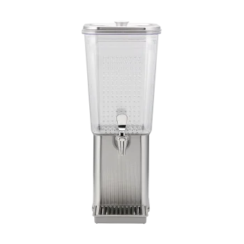 Service Ideas Square Beverage Dispenser 3 Gallon BPA Free With Stainless Steel