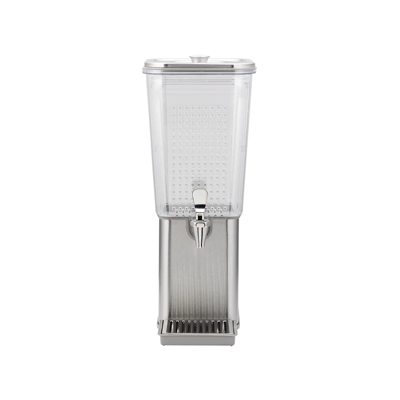 Service Ideas Square Beverage Dispenser 3 Gallon BPA Free With Stainless Steel