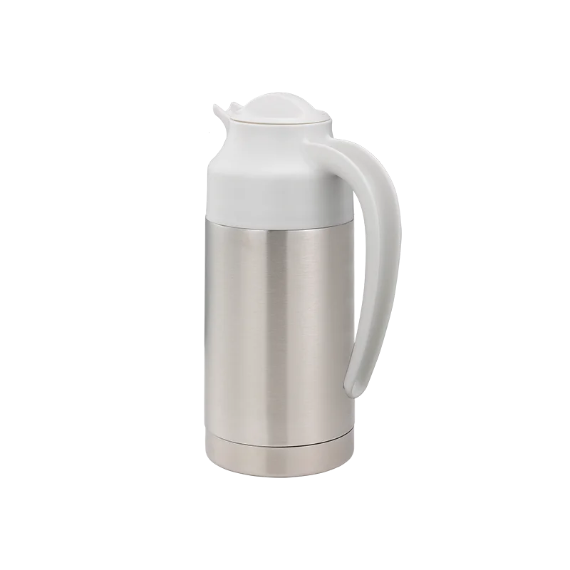 Service Ideas Steel Vacuum Insulated Server NSF 0.7 Liter With White Top