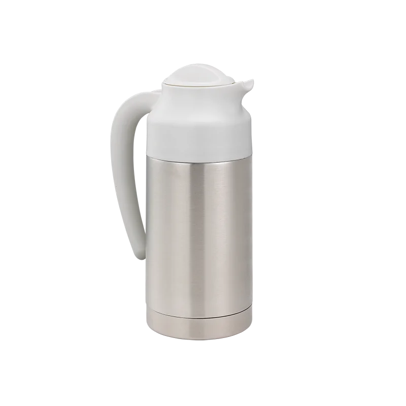 Service Ideas Steel Vacuum Insulated Server NSF 0.7 Liter With White Top