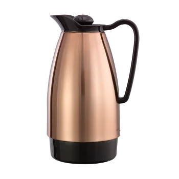 Service Ideas Classic Carafe 1 Liter Copper With Brown Accents - Set of 6 pieces