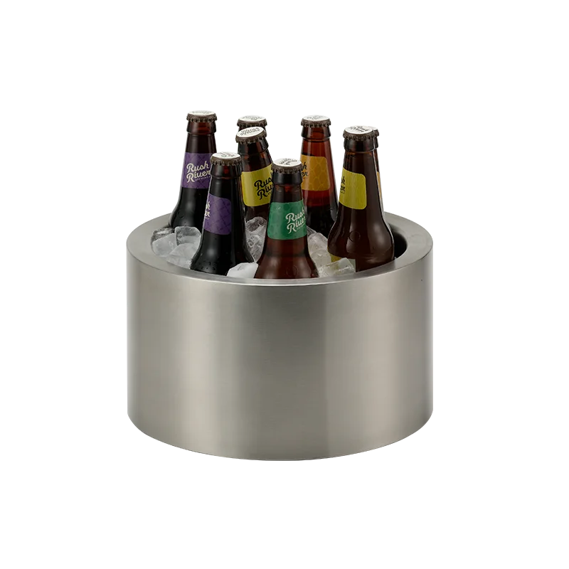 Service Ideas Party Tub 1.5 Gallon Double Walled Brushed Finish