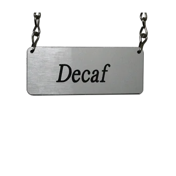 Service Ideas Decaf ID Chain Silver With Black Finish