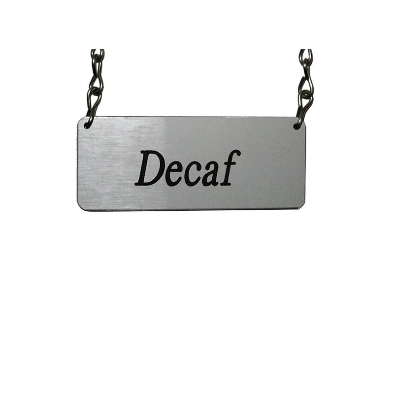 Service Ideas Decaf ID Chain Silver With Black Finish