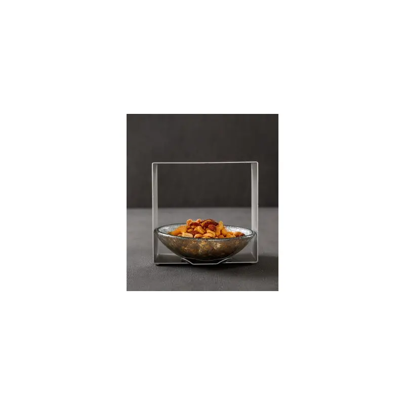 My Glass Studio Nut Bowl, Grey - Set of 2 - 14.4 x 13.8 x 13.7 cm