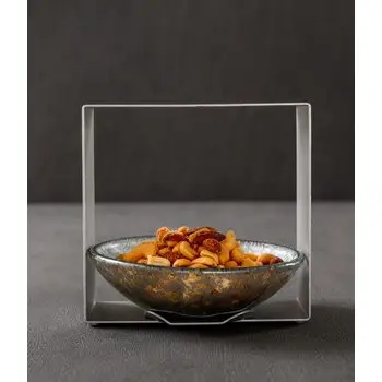 My Glass Studio Nut Bowl, Black - Set of 2 - 14.4 x 13.8 x 13.7 cm
