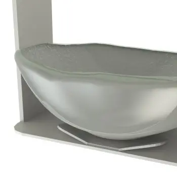My Glass Studio Chip Dip Server, Grey - Set of 4 - 31.0 x 6.0 x 14 cm