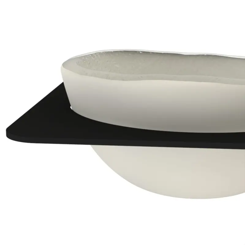 My Glass Studio Nut Bowl, Cream - Set of 2 - 20.8 x 10.7 x 25.1 cm - MyGlassStudio