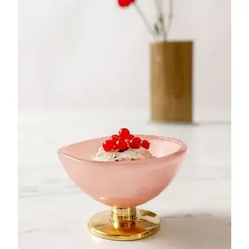 My Glass Studio Dessert Bowl, Black - Set of 10 - Dia: 10 cm, H: 7 cm
