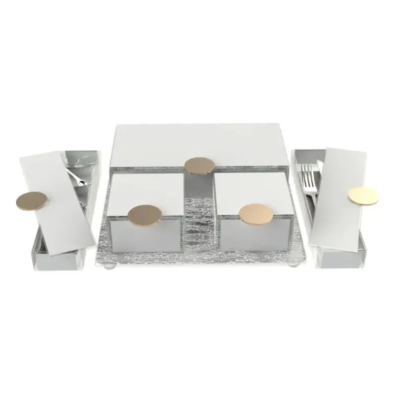My Glass Studio Cutlery Case, White - Set of 8 - 28.0 x 9.3 x 4 cm My Glass Studio Cutlery Case, White - Set of 8 - 28.0 x 9.3 x 4 cm