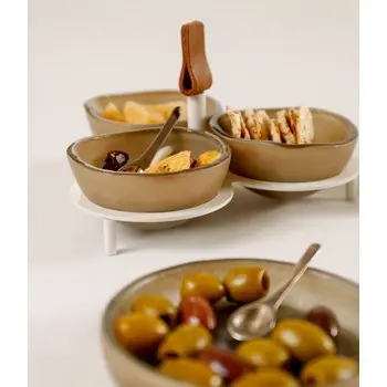 My Glass Studio Nut Bowl, Green - Set of 4 - Dia: 16 cm, H: 9 cm