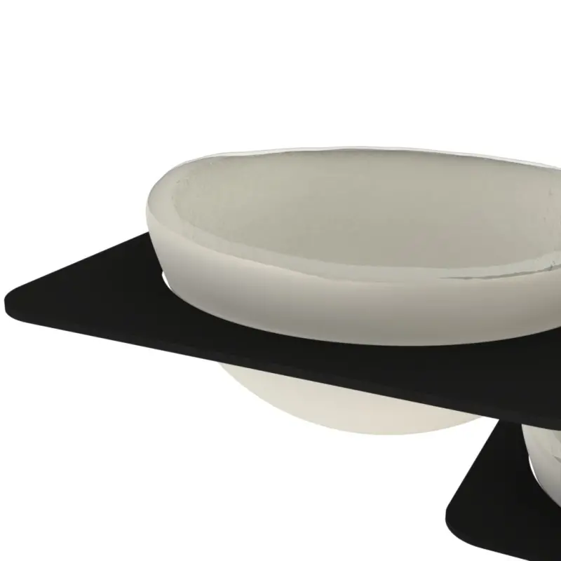 My Glass Studio Dip Bowl Set, Cream - Set of 2 - 21.9 x 21.9 x 49.0 cm