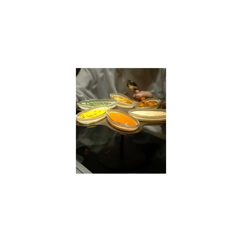 My Glass Studio Appetizer Server, Grey - Set of 2 - Dia: 30 cm, H: 14 cm